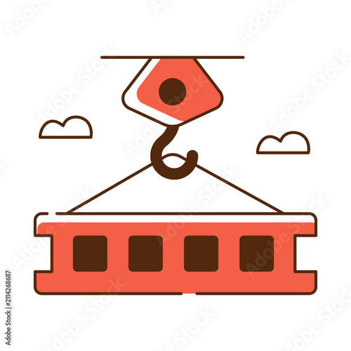 Obraz na plátně Trendy design icon of girder lifting