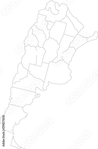 Fotografie Argentina political map with major cities