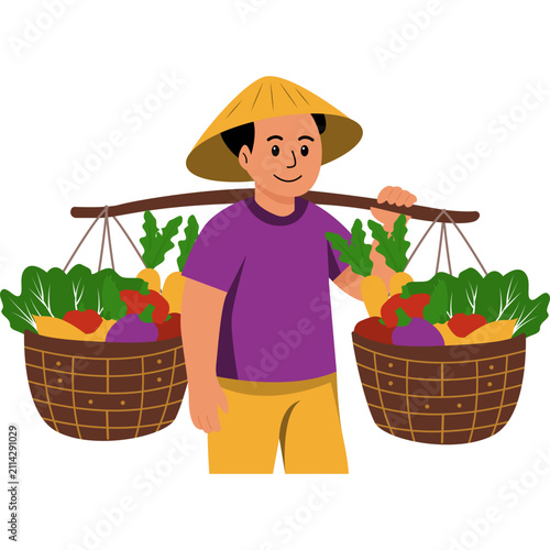 World Farmer  Day Illustration