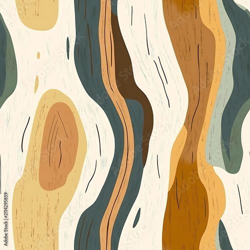Minimal seamless wooden texture background, repeating natural wood pattern for modern design, fabric, and digital use.