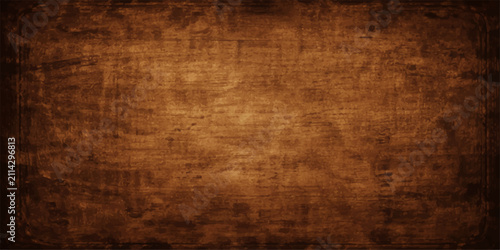 Cuadro en lienzo Vintage Old Grunge Paper Texture Background with Brown Aged Parchment Surface, R