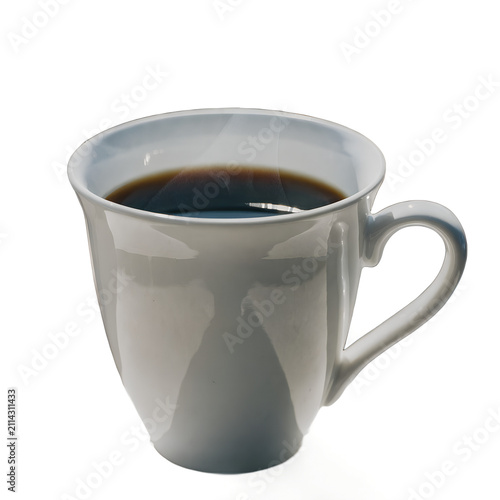 White Coffee Cup Isolated on Transparent Background