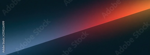 Dark background with a diagonal gradient of cool blue fading to vibrant orange-red light