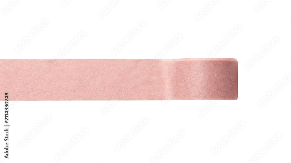 Obraz premium Pink masking tape roll isolated on transparent background