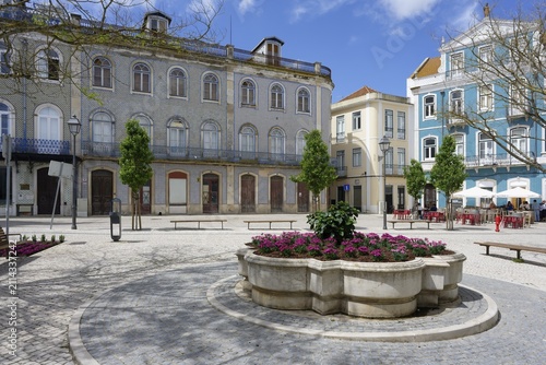 Square Viscount Serra do Pilar, Traditional architecture, Santarem, Ribatejo, Portugal