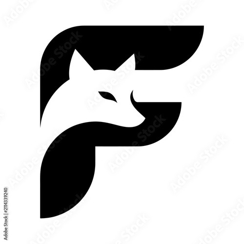 Stylized Fox Head Logo Design.