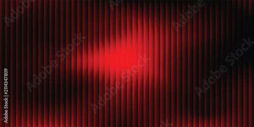 Abstract dark red vector background with vertical lines pattern and dramatic glowing spotlight for gaming banner design
