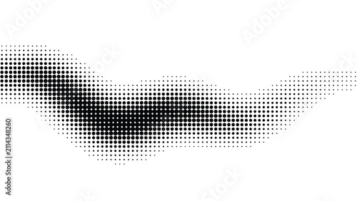 Abstract halftone wave pattern