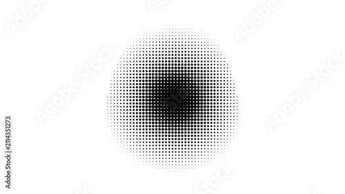 Halftone dot circle pattern