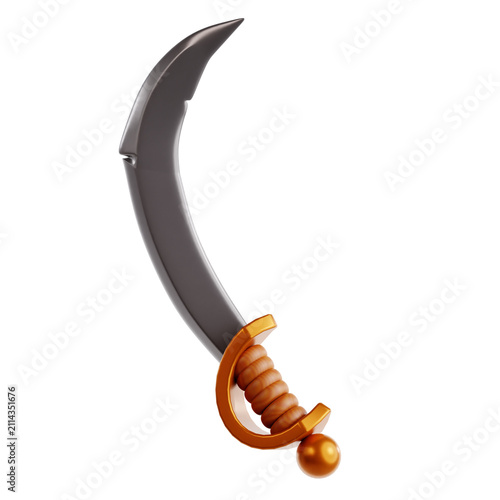 Konstfotografi Pirate Cutlass Sword 3D Icon