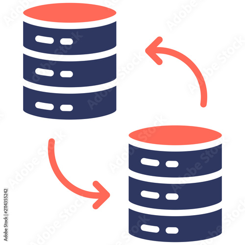 Quadro su tela data exchange Icon