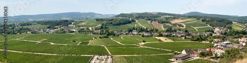 Panorama de la côte chalonnaise en Bourgogne 