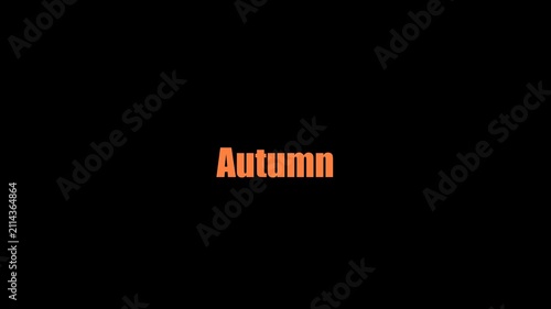 Autumn Text in video effect fade in fade out