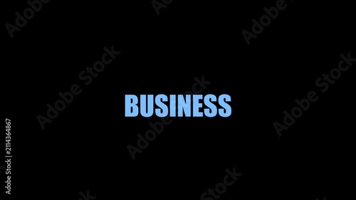 Business Text in video zoom effect