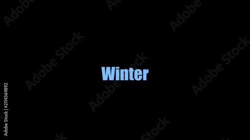 Winter Text to video fade in fade out effect