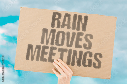 фотографія "Rain Moves Meetings" Weather can wreck more than flights