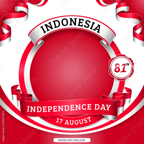 Indonesian Independence Day Twibbon template
