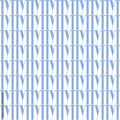 Obraz na płótnie Seamless pattern with rhombuses in white and blue triangle line net, arrange as