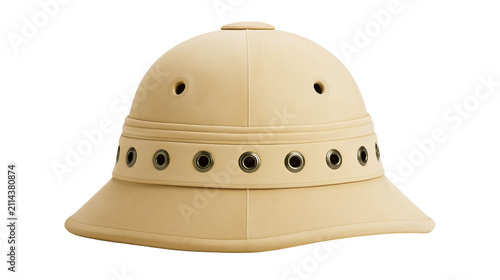 Фотография Safari pith helmet with ventilation holes and metal eyelets