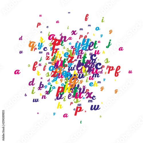 School notebook cover. Colorful childish floating