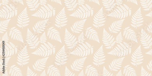 Botanical Fern Leaf Seamless Pattern with Vintage Nature Style