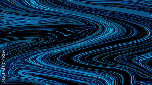 Quadro su tela Blue wave pattern with swirling lines creates a dynamic and abstract visual text