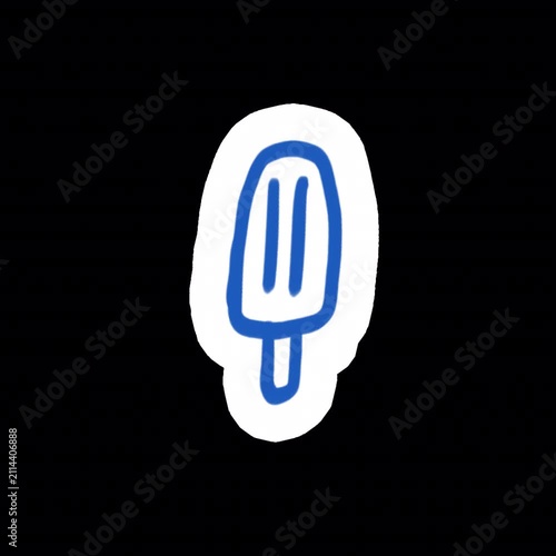 Summer Popsicle İce Cream Icon Animation