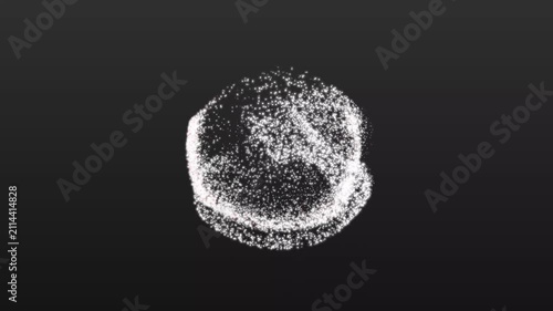 White dotted particle planet earth sphere animation globe world dots technology glowing