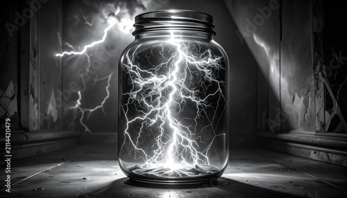 Capturing Lightning Energy in a Glass Jar.