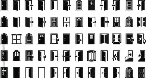 Foto Door icons big set