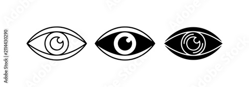 Konstfotografi Eye Icons Set: Vision, Sight, Observation, Perception, View, Insight, Focus, Loo