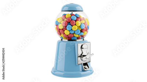 Konstfotografi Blue gumball machine filled with colorful candies