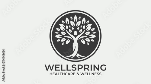 Wellspring Healthcare and Wellness Logo Design.