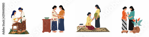 Canvastavla Traditional Indonesian Midwife Caring for Pregnant Women in Four Different Prena