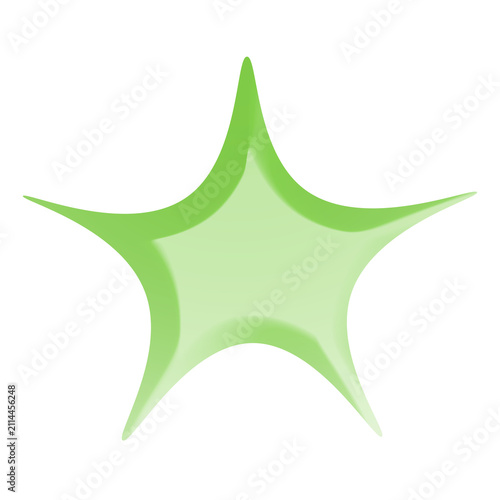 Green Star Shape with Gradient