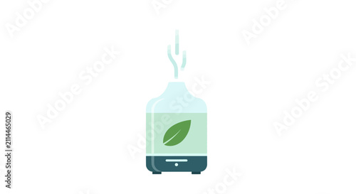 Essential Oil Diffuser with Green Leaf.