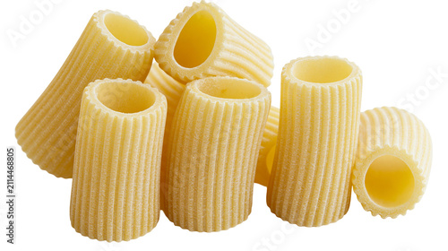 Foto Rigatoni pasta tubes with ridges