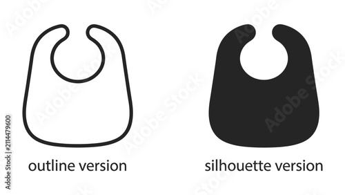 Canvastavla Baby Bib Outline and Silhouette