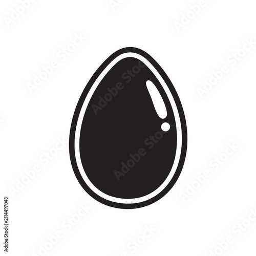 Black egg icon