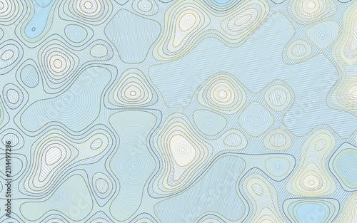 Canvas Print Topography blended with grilled lines abstract vector high quality flawless EPS