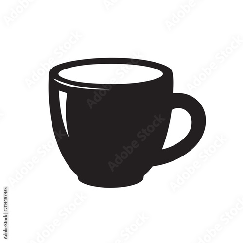 Black coffee cup icon