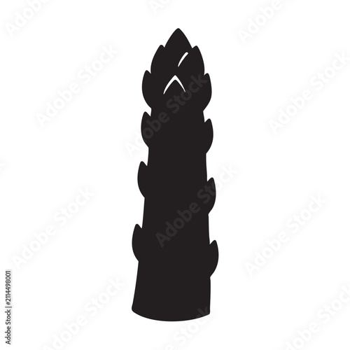 Black silhouette of a pine tree