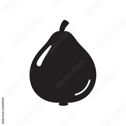 Black pear icon