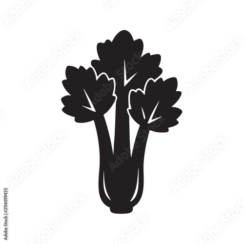 Black broccoli icon
