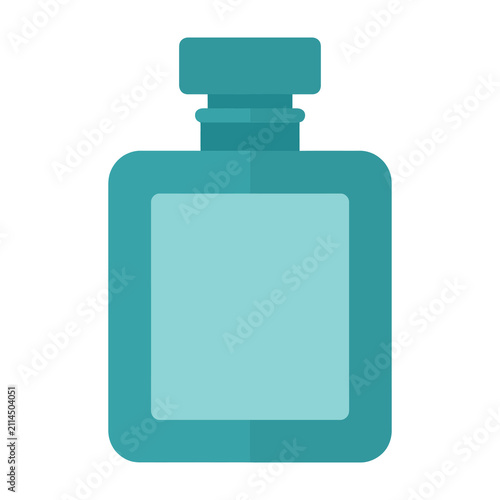 Teal perfume bottle icon vector graphic