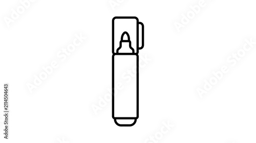Fotografie Felt Tip Marker Outline Vector Illustration