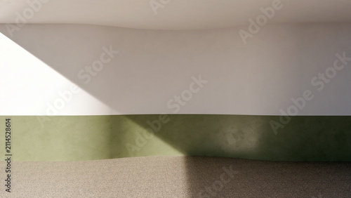 3D render, illustration Large Luxury modern living room interior,  brutalist architecture realistic lighting,  Graphic Overlay wide angle, contemporary furniture, clean lines, minimalist decor, elegan
