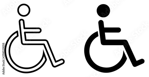 wheelchair accessible icon vector set