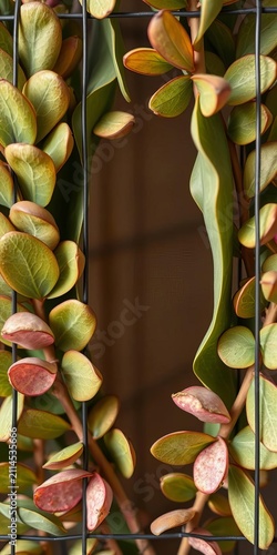 Freshly cut eucalyptus leaves wrapped around wire frame, wirework, ||wreath