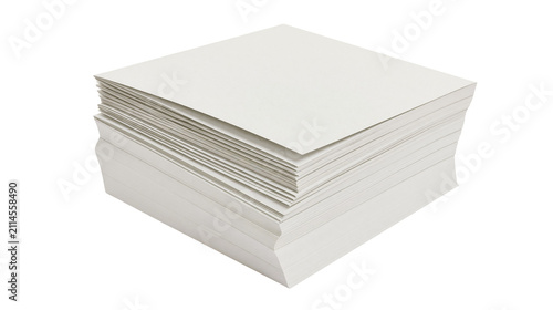 Foto Stack of white paper sheets